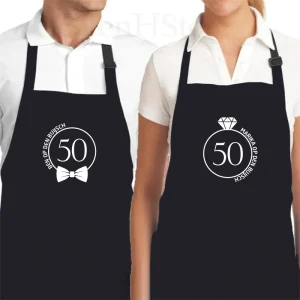 Gepersonaliseerde Schorten Set als Jubileumcadeau voor Koppels