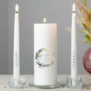 Boho Unity Kaarsen Set | Met Namen & Trouwdatum