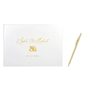 Stijlvolle Gouden Pen voor Gastenboek | Zwart Inkt Metaal