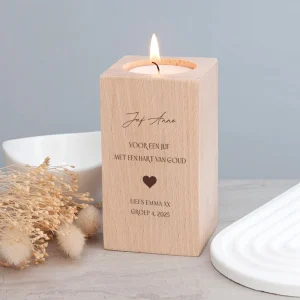 Juf’s Happy Glow – Trendy Theelichthouder