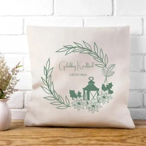 Gepersonaliseerd Gelukkig Kerstfeest Kussenhoes