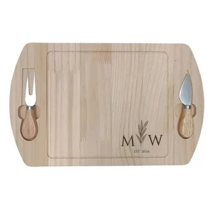 Executive Chef Serving Board – Luxe Serveerplank met Naam & Messen