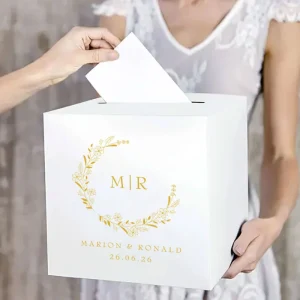 Enveloppendoos Monogram Wreath – Personaliseer in 30 Kleuren