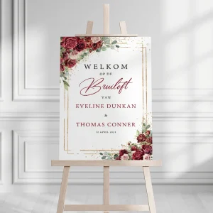 Welkomstbord Bruiloft – Marsala Romance Collection
