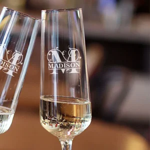 Sierlijk & Modern Champagneglas met Initiaal