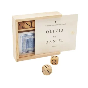 Moderne Spelset | Gegraveerd Bruiloft Bedankje