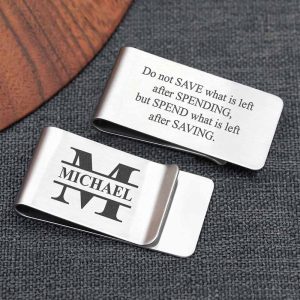 Gepersonaliseerde Geldclip met Monogram