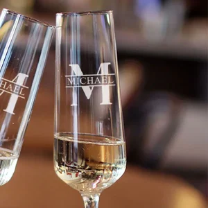 Signature Monogram Champagneglas met Initiaal