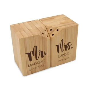 Bamboe Peper & Zoutstel – Mr. & Mrs.
