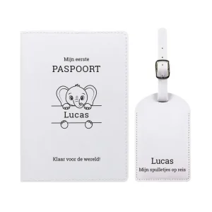 Olifantje Paspoort & Kofferlabel Set