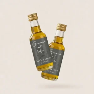 Olijfolie Bedankje Bruiloft “Gesmeerd met Liefde”