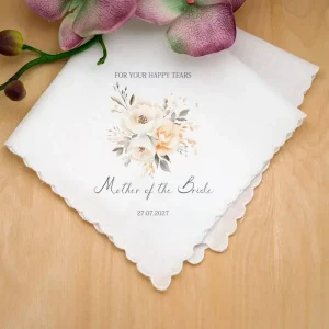 Gepersonaliseerde “Happy Tears” Zakdoek – Peach Bliss Collectie