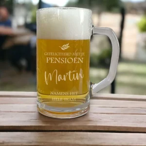 Gepersonaliseerd Bierglas – Pensioen