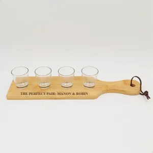 Cheers to Good Times: Gepersonaliseerd Shot Dienblad | Uniek Feestcadeau