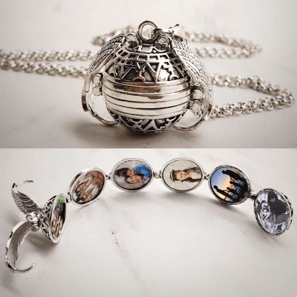 Uitbreidbare Foto Locket Ketting - Afbeelding 6