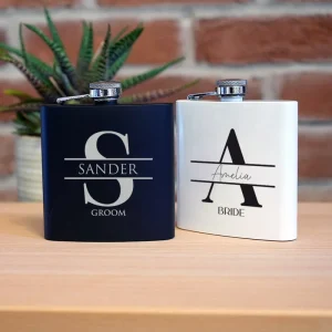 Gepersonaliseerde Heupfles voor Bride & Groom en Getuige in Geschenkdoos