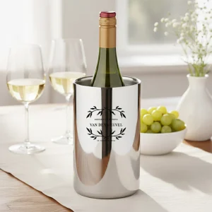 RVS Flessenkoeler met Naam – Pure Steel Edition Hoogglans