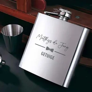 RVS Zakfles voor Bruiloften | Gepersonaliseerd Cadeau