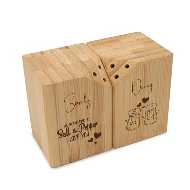 Bamboe Peper en zout stel – Together Forever