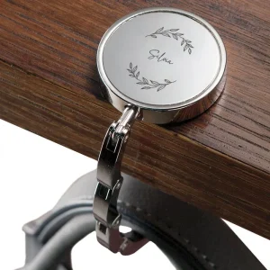 Zilverkleurige Tassen haak met Naam en Bloemen Design