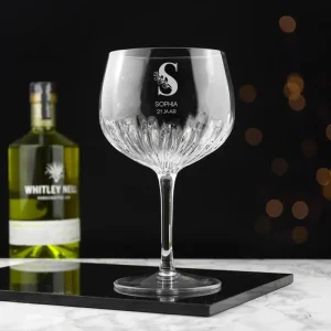 Floral Cheers Gin & Tonic Glas met Persoonlijke Tekst