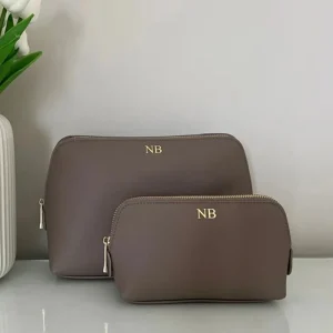 Luxe Make Up & Toilettas in Taupe