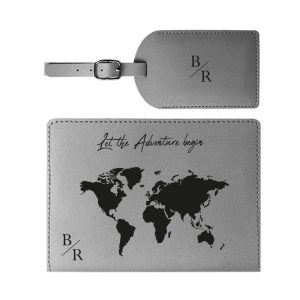 Let the Adventure Begin Paspoort & Kofferlabel Set