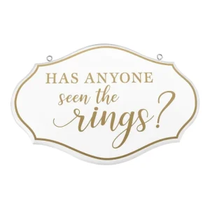 Where are the Rings Sign | Grappig Trouwbordje