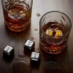Whisky Stenen met Initiaal en Naam (8 stuks)
