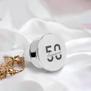 Milestone Elegance – Verzilverde Wijnstop voor Mijlpaal Verjaardagen