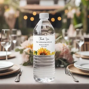 Waterfles Sticker Sunflowers