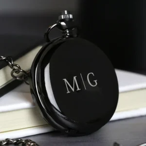 Zwart Zakhorloge met Strakke Initiaalgravure